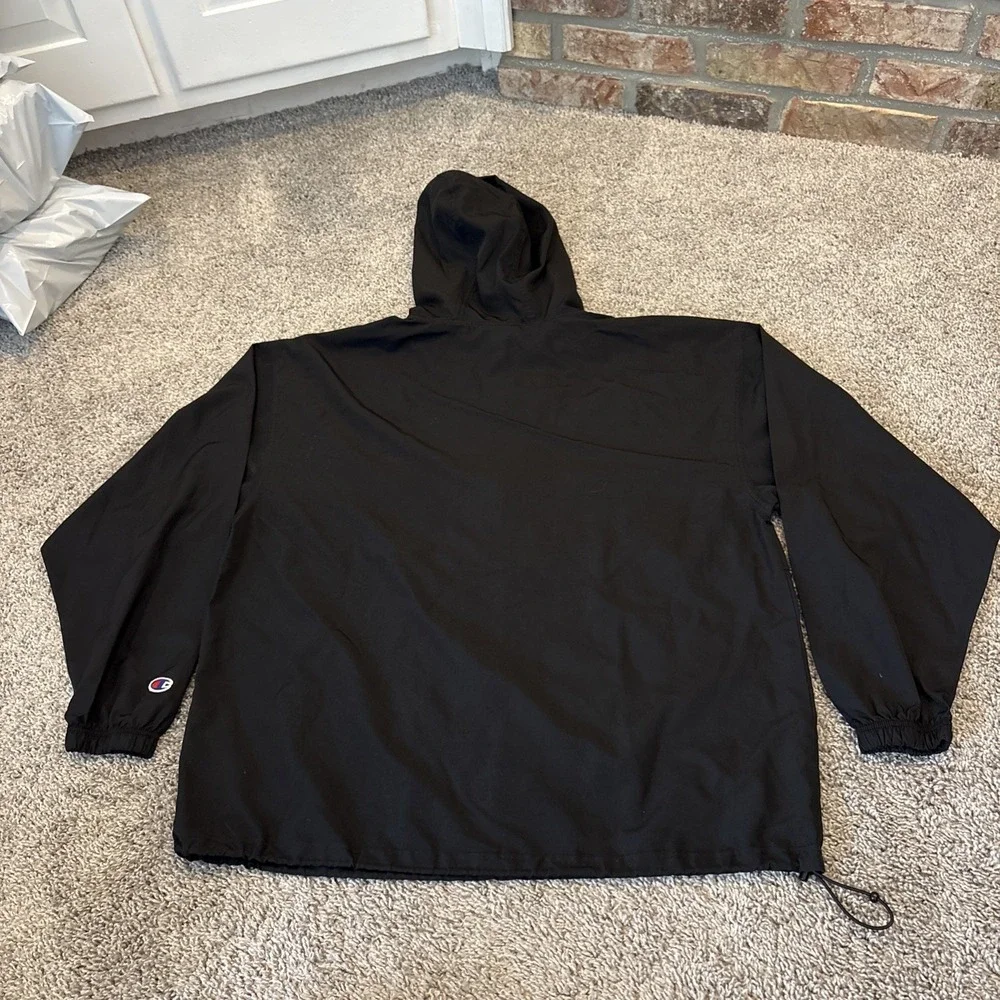Champion Black Boilermakers Purdue University 1/2 Zip Anorak Windbreaker Jacket